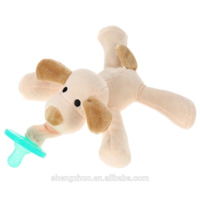 Animal Baby Detachable Pacifier Toys Plush Puppy With Infant Food Feeder Pacifier