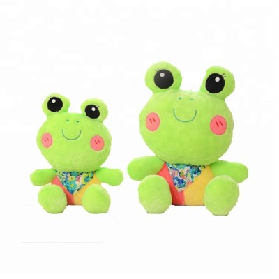 Cute Stuffed Animal Soft Frog Toy Promotion Gift Plush Green Frog Toy