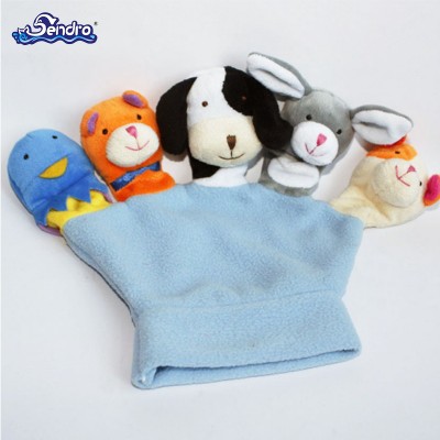 Custom Manufacturers Customized Plush Toy Five Finger Glove Animal Puppet Hand