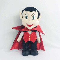 custom handsome vampire 3d face human plush doll for kids