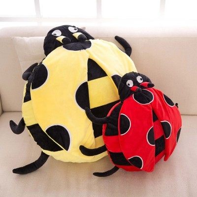 Soft plush toys insect toys plush ladybug cushion pillow for baby